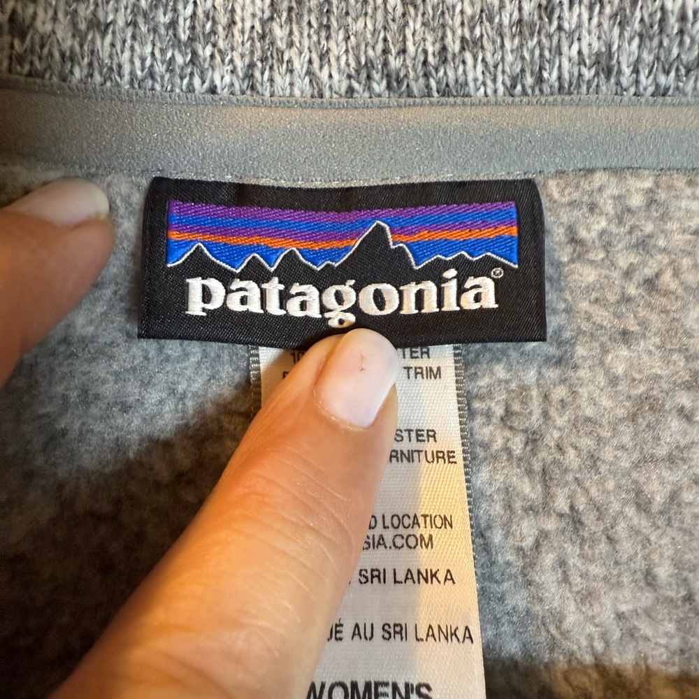 Patagonia Womens Better Sweater Gray Double Breasted Peacoat Jacket Size Large - Picture 3 of 12